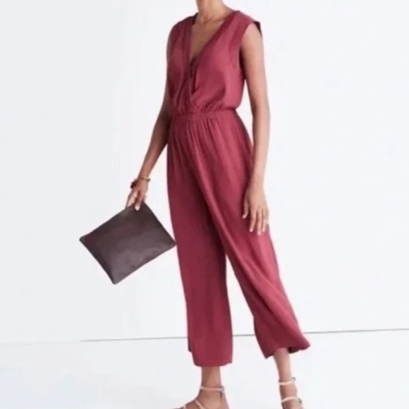 Euc Madewell Culottes Wrap Front Jumpsuit - Picture 2 of 11